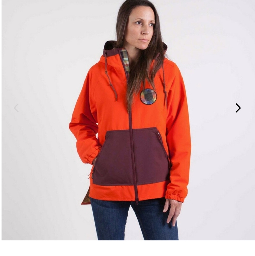 Orange and Brown Women's Jacket